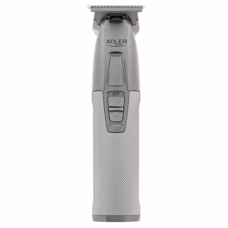 Aparador de barba Adler AD 2836S, bateria de lítio sem fios, 0,9–6 mm, 4 níveis de comprimento, lâminas de aço inoxidável, prateado