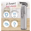 Aparador de barba Adler AD 2836S, bateria de lítio sem fios, 0,9–6 mm, 4 níveis de comprimento, lâminas de aço inoxidável, prateado