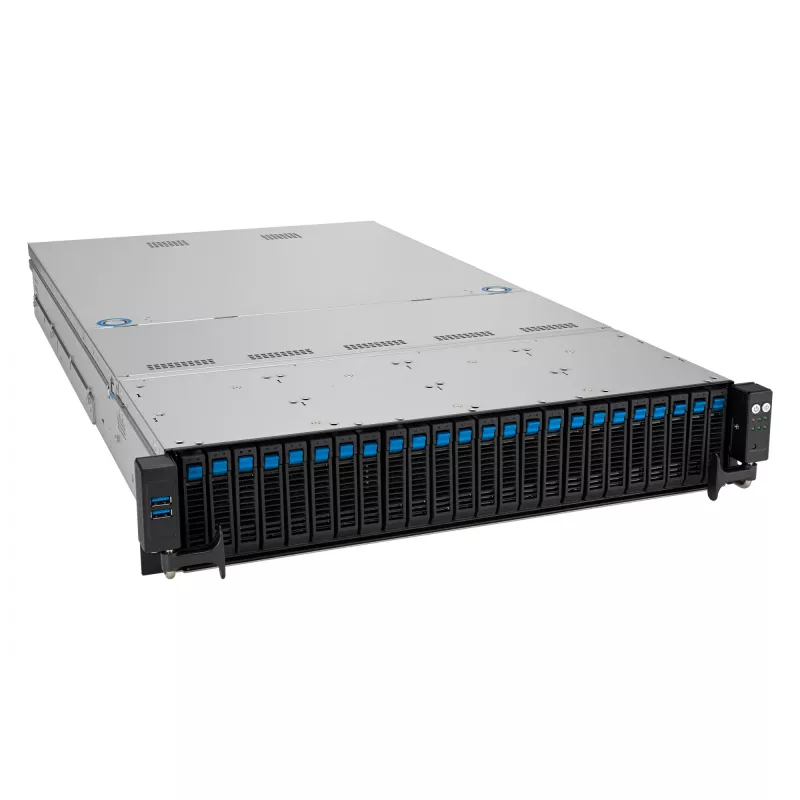 ASUS RS521A-E12-RS24U Socket SP5 Rack (2U) preto, prateado