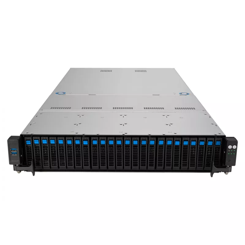 ASUS RS521A-E12-RS24U Socket SP5 Rack (2U) preto, prateado