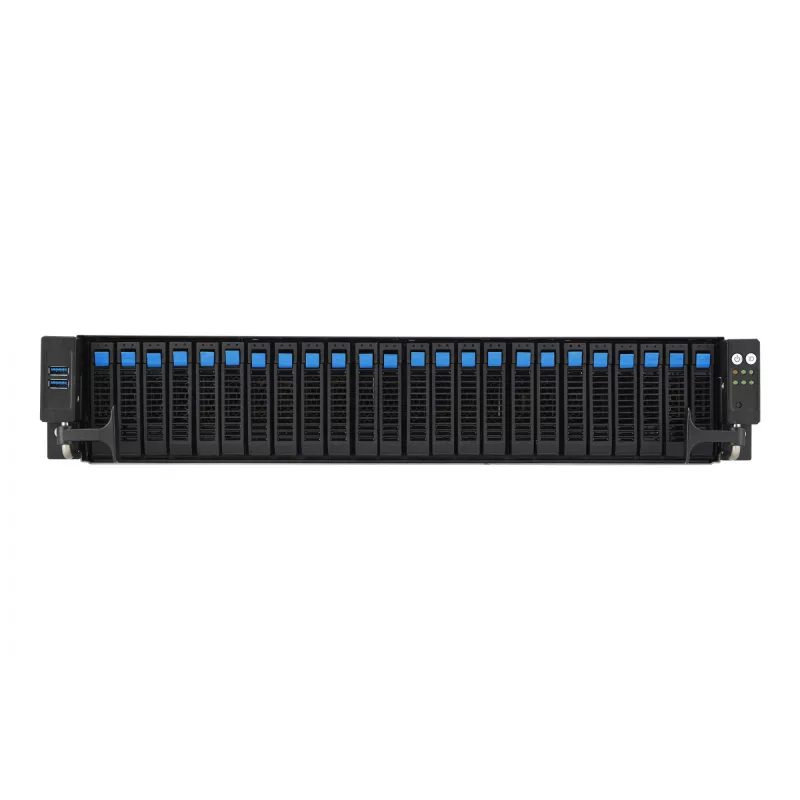 ASUS RS521A-E12-RS24U Socket SP5 Rack (2U) preto, prateado