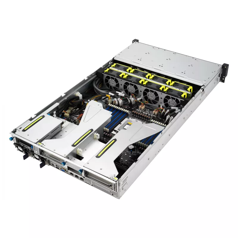 ASUS RS521A-E12-RS24U Socket SP5 Rack (2U) preto, prateado