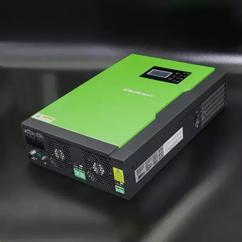 Qoltec 53886 inversor solar híbrido off-grid, 3,5 kW, 100 A MPPT, 24 V, onda sinusoidal pura