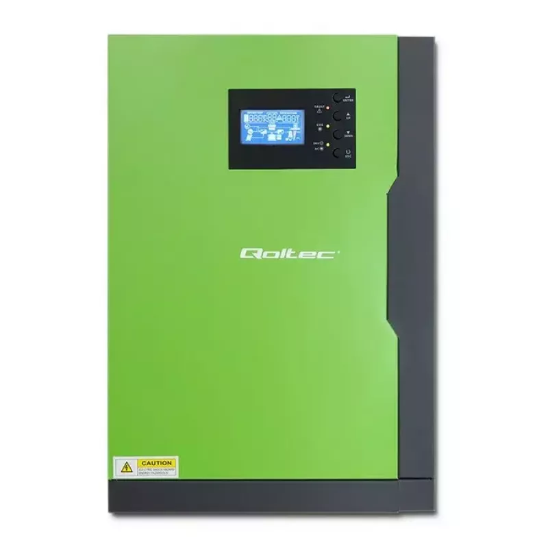 Qoltec 53886 inversor solar híbrido off-grid, 3,5 kW, 100 A MPPT, 24 V, onda sinusoidal pura