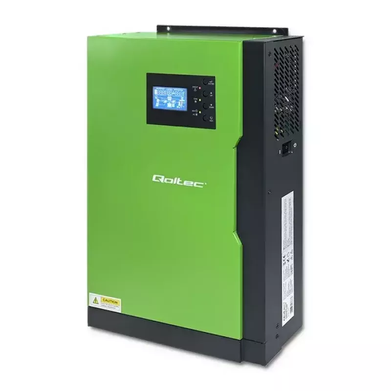 Qoltec 53886 inversor solar híbrido off-grid, 3,5 kW, 100 A MPPT, 24 V, onda sinusoidal pura