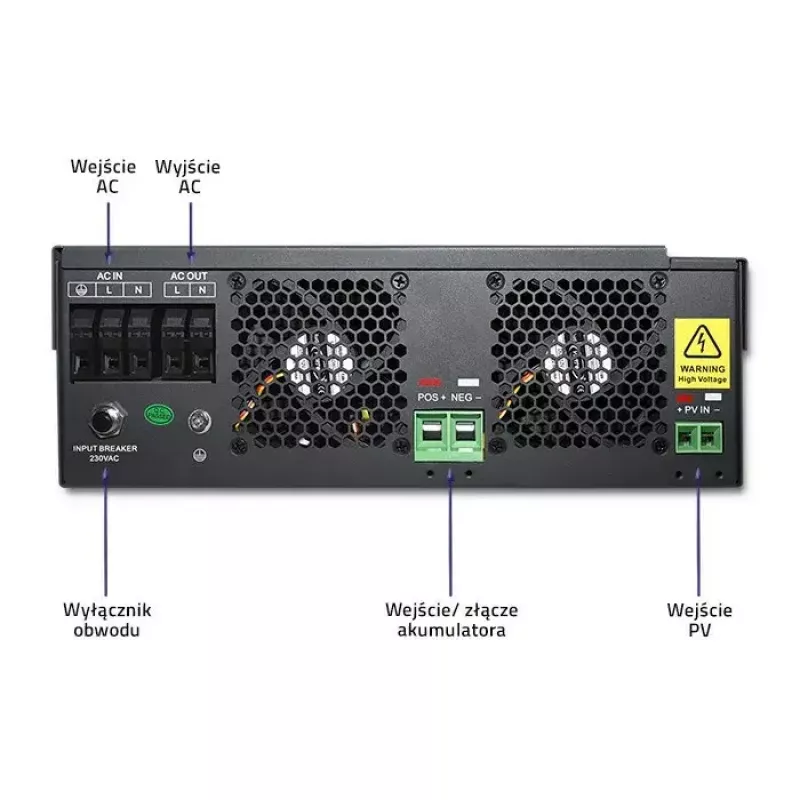 Qoltec 53886 inversor solar híbrido off-grid, 3,5 kW, 100 A MPPT, 24 V, onda sinusoidal pura