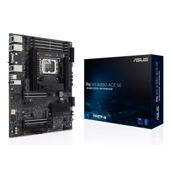 Placa-mãe ASUS PRO WS W880-ACE SE, Intel W880, LGA 1851, ATX, DDR5, 4 DIMM, máx. 256 GB, 2.5 Gb LAN