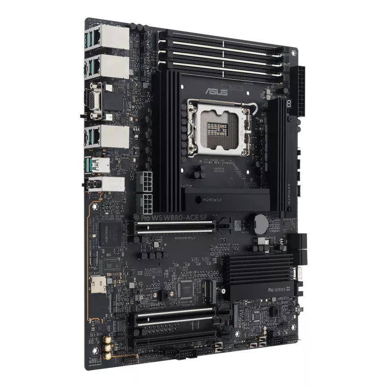 Placa-mãe ASUS PRO WS W880-ACE SE, Intel W880, LGA 1851, ATX, DDR5, 4 DIMM, máx. 256 GB, 2.5 Gb LAN