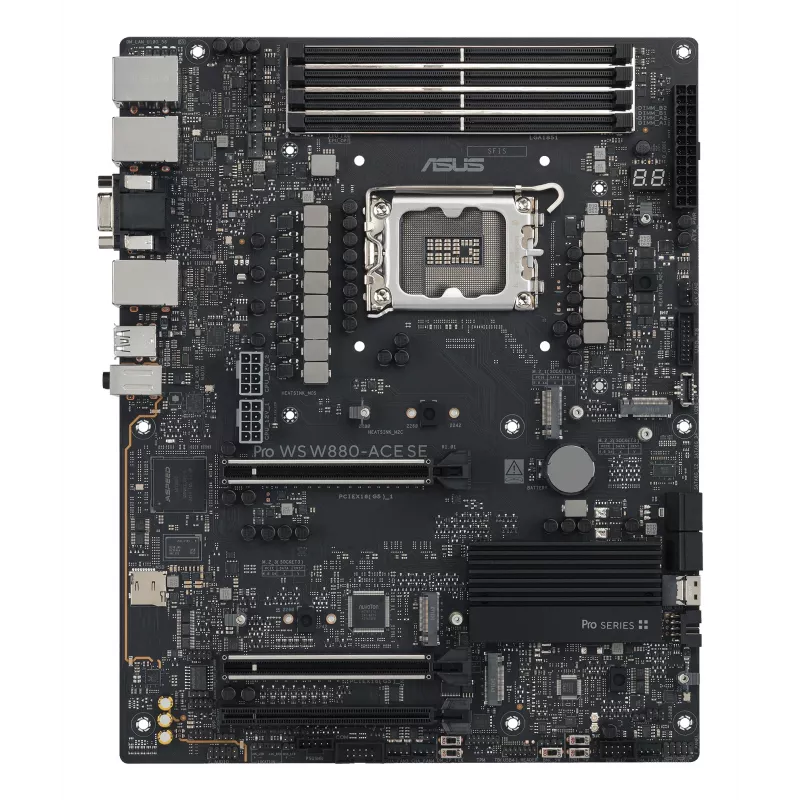 Placa-mãe ASUS PRO WS W880-ACE SE, Intel W880, LGA 1851, ATX, DDR5, 4 DIMM, máx. 256 GB, 2.5 Gb LAN