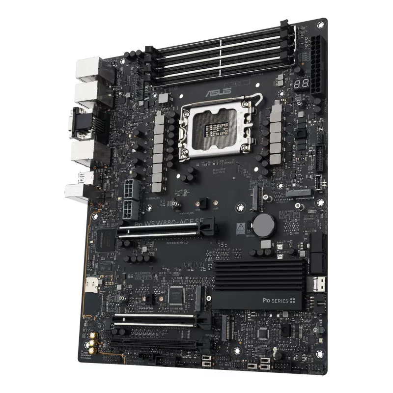 Placa-mãe ASUS PRO WS W880-ACE SE, Intel W880, LGA 1851, ATX, DDR5, 4 DIMM, máx. 256 GB, 2.5 Gb LAN