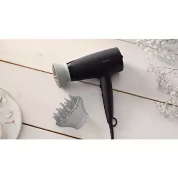 Secador de cabelo Philips BHD302/00 1600W preto, 3 níveis de temperatura, 3 velocidades, ar frio, 2 concentradores
