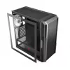 Caixa de PC MODECOM AMIRANI ARGB Midi Tower, preta, vidro temperado, 2x200mm frontais + 1x120mm traseira, USB-A 2x, USB-C 1x, suporta ATX/ITX, GPU até 35 cm