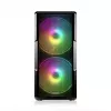 Caixa de PC MODECOM AMIRANI ARGB Midi Tower, preta, vidro temperado, 2x200mm frontais + 1x120mm traseira, USB-A 2x, USB-C 1x, suporta ATX/ITX, GPU até 35 cm