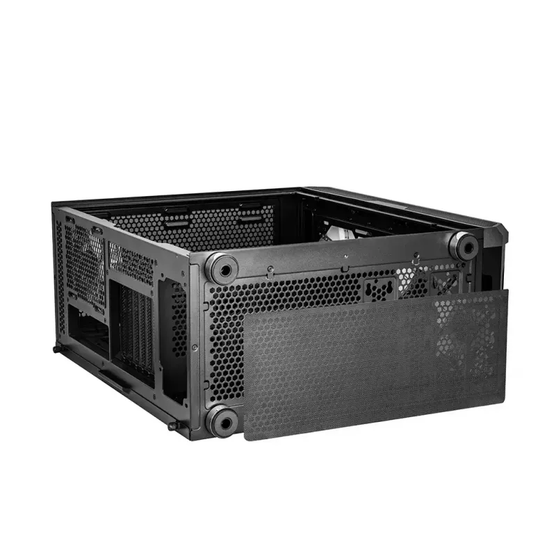 Caixa de PC MODECOM AMIRANI ARGB Midi Tower, preta, vidro temperado, 2x200mm frontais + 1x120mm traseira, USB-A 2x, USB-C 1x, suporta ATX/ITX, GPU até 35 cm