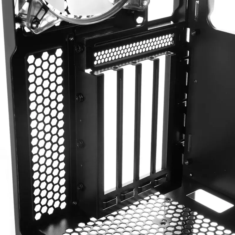 Caixa de PC MODECOM AMIRANI ARGB Midi Tower, preta, vidro temperado, 2x200mm frontais + 1x120mm traseira, USB-A 2x, USB-C 1x, suporta ATX/ITX, GPU até 35 cm