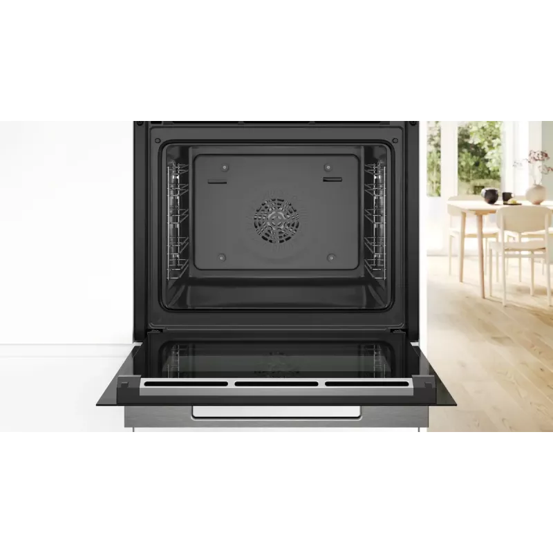 Forno elétrico de encastrar Bosch Serie 8 HBG7341B2 — elétrico, 71 L, 3600 W, controlo tátil, preto
