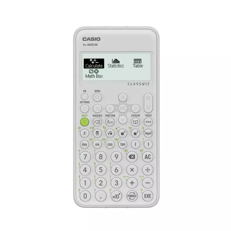 CASIO FX-350CW BOX calculadora científica, de bolso, cinzenta