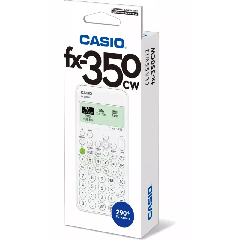 CASIO FX-350CW BOX calculadora científica, de bolso, cinzenta