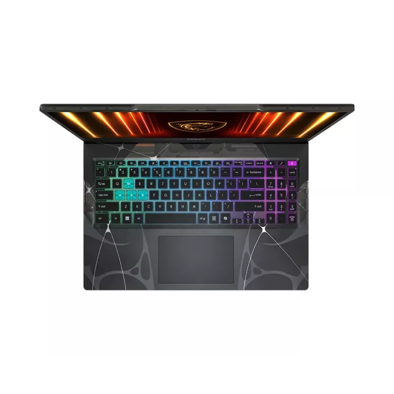 Portátil MSI Cyborg 15 B2RWFKG-038XPL 15,6 polegadas FHD IPS 144Hz Intel Core 7 240H 10 núcleos 16GB DDR5 512GB SSD RTX 5060 8GB Translucent Black