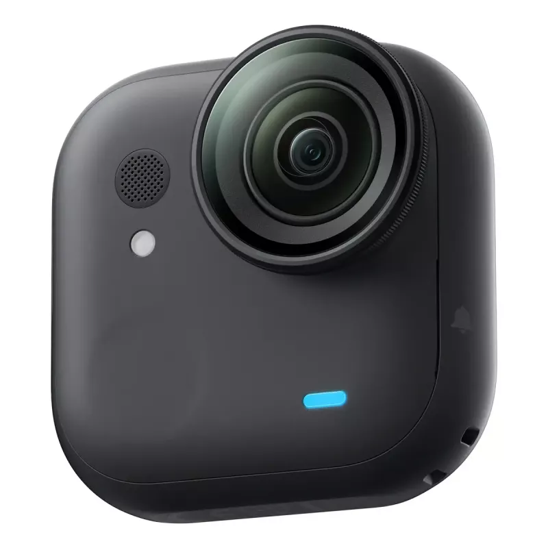 Insta360 GO Ultra Standard Bundle câmara de ação, 4K Ultra HD 3840x2880, sensor de 1/1,28 polegadas, 240 fps, Wi-Fi, Bluetooth 5.4, ecrã tátil rebatível de 2,5 polegadas, MicroSD, 52,9 g, preta