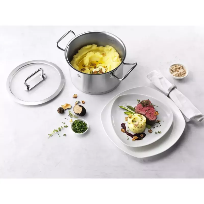 Panela redonda ZWILLING Pro 6,2 l prateada 24 cm