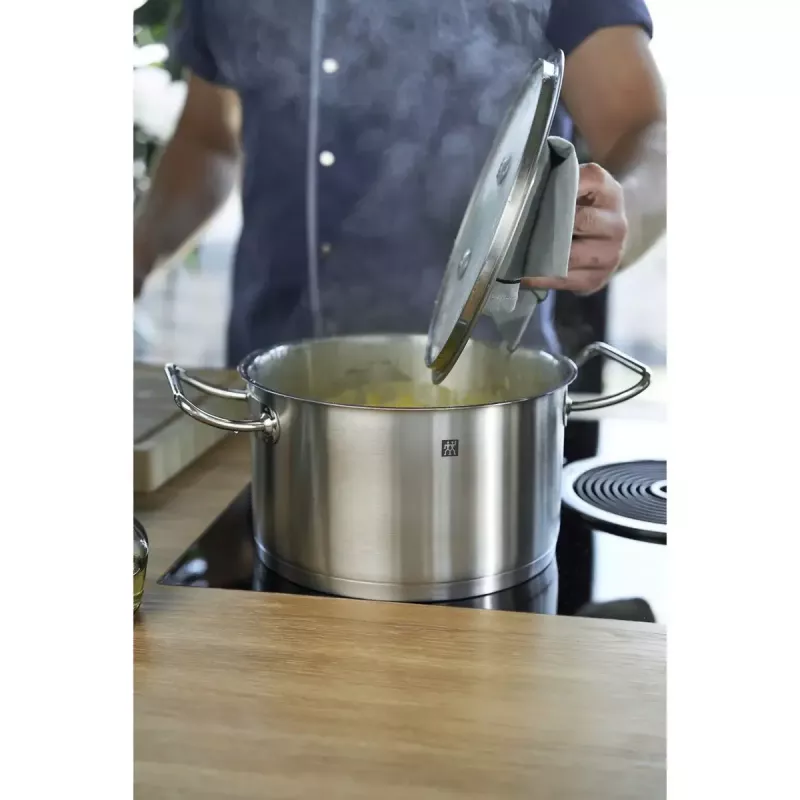 Panela redonda ZWILLING Pro 6,2 l prateada 24 cm