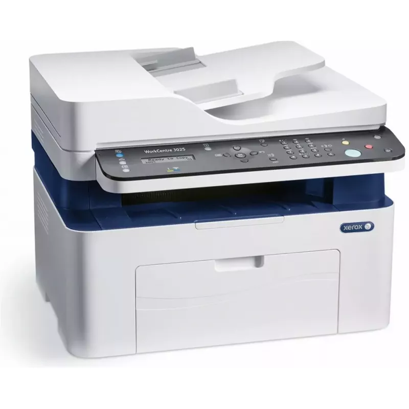 Multifunções Xerox WorkCentre 3025/NI — laser monocromático MFP, 20 ppm, Wi‑Fi, Ethernet, A4, 1200x1200 DPI
