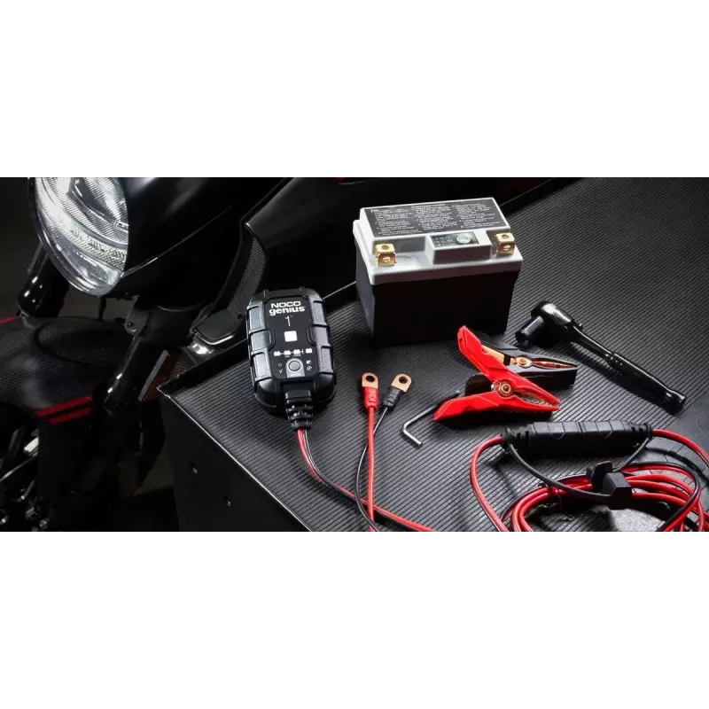Carregador de bateria NOCO GENIUS1EU 1A carregador inteligente para baterias de chumbo-ácido e lítio 12V, design compacto