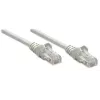 Intellinet 319768 Cat5e U/UTP cabo patch, 3 m, RJ45-RJ45, CCA, PVC, contactos banhados a ouro, snagless, cinzento