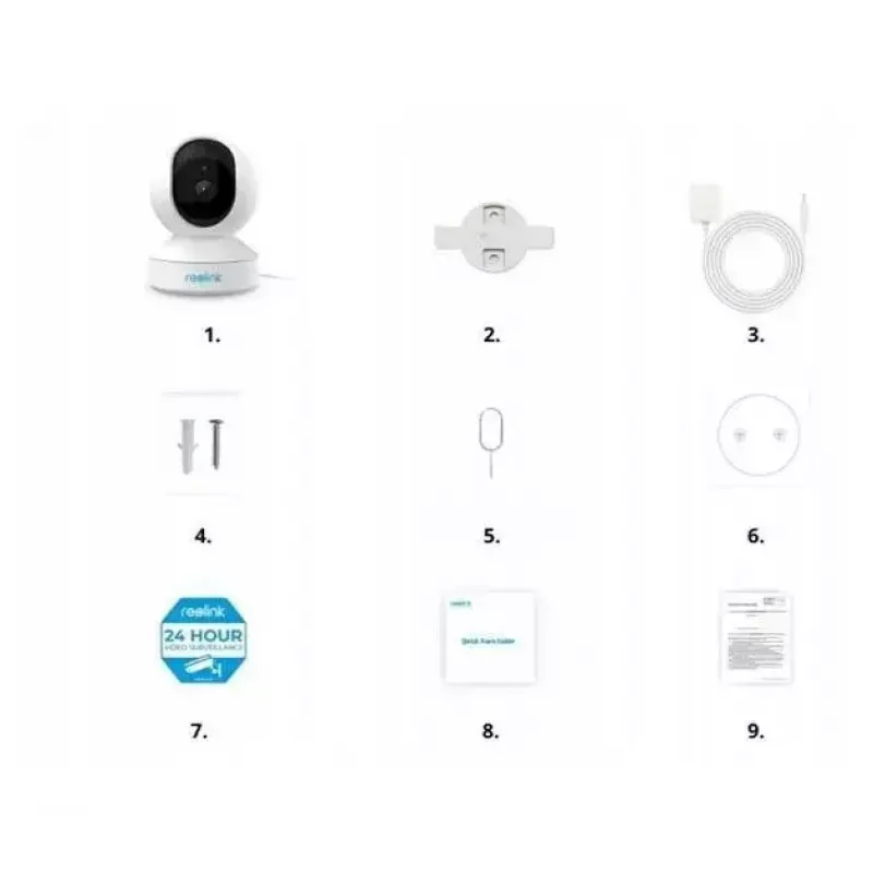 Reolink E340 8MP 4K Câmara de vigilância WLAN panorâmica e inclinável para interior (WCEZ8MP05PTAFW)