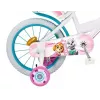 Bicicleta infantil Toimsa 16 polegadas modelo 1681 — quadro de aço, rodas de 16 polegadas com ar, travões de aro dianteiro e traseiro, com rodas de apoio e cesto (PAW Patrol)