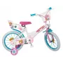Bicicleta infantil Toimsa 16 polegadas modelo 1681 — quadro de aço, rodas de 16 polegadas com ar, travões de aro dianteiro e traseiro, com rodas de apoio e cesto (PAW Patrol)