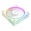 Ventoinha para caixa ASUS Prime MR120 ARGB branca 120 mm rolamento de deslizamento