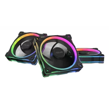 Ventoinha ASUS Prime MR120 ARGB preta 120 mm rolamento de deslizamento PWM 1600 rpm 58 CFM