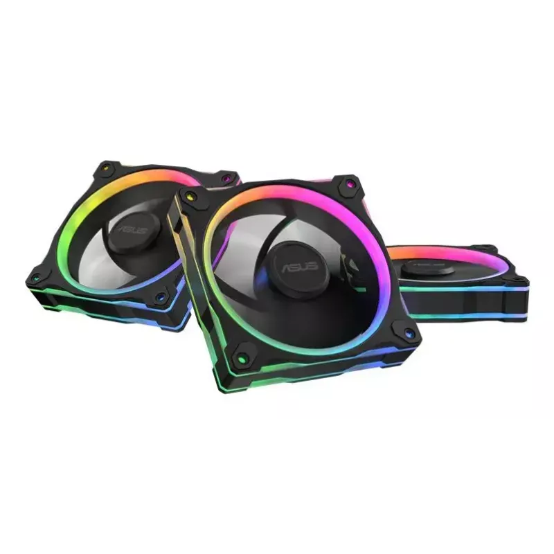 Ventoinha ASUS Prime MR120 ARGB preta 120 mm rolamento de deslizamento PWM 1600 rpm 58 CFM