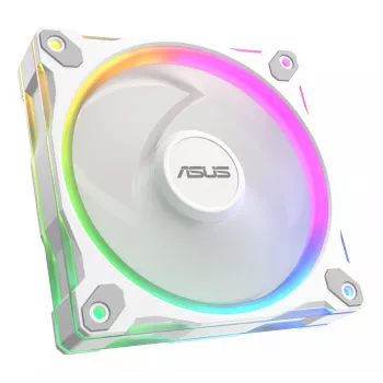 Ventoinha para PC ASUS Prime MR120 ARGB Reverse branca de 120 mm – 1600 rpm, 58 CFM, PWM, rolamento de deslizamento