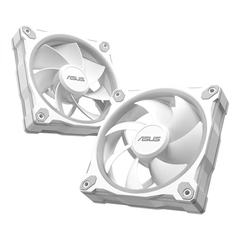Ventoinha para PC ASUS Prime MR120 ARGB Reverse branca de 120 mm – 1600 rpm, 58 CFM, PWM, rolamento de deslizamento