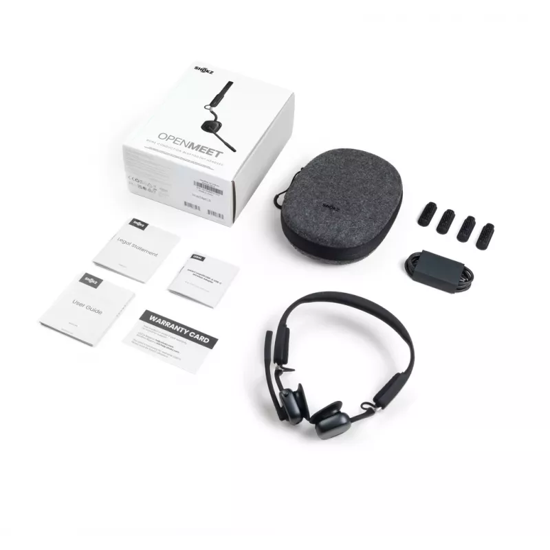Headset de videoconferência sem fios com condução óssea SHOKZ OpenMeet Bluetooth