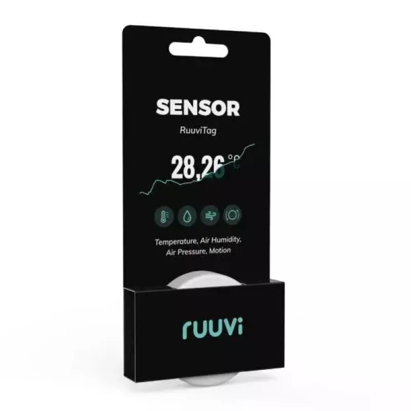 Sensor sem fios Ruuvi RT4in1 temperatura humidade pressão atmosférica movimento