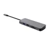 Hub USB Type-C TRUST 25672 — HDMI, RJ-45, USB 3.2 Gen 1 Type-A/Type-C, SD/MicroSD, cinzento