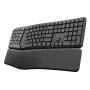 Teclado ergonómico sem fios multidispositivo Trust Keyra
