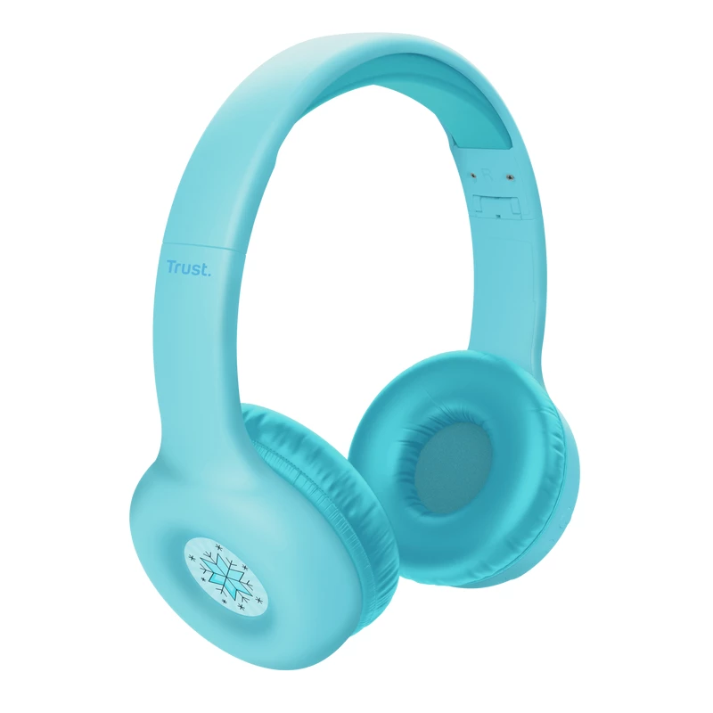 Trust Nouna 25275 auscultadores para crianças, com fio e sem fios, Bluetooth, USB-C, azul