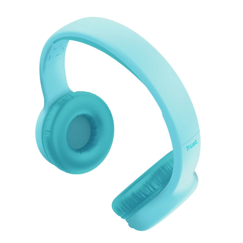 Trust Nouna 25275 auscultadores para crianças, com fio e sem fios, Bluetooth, USB-C, azul