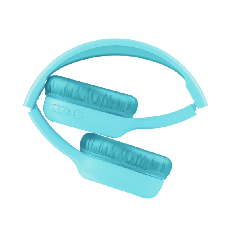 Trust Nouna 25275 auscultadores para crianças, com fio e sem fios, Bluetooth, USB-C, azul