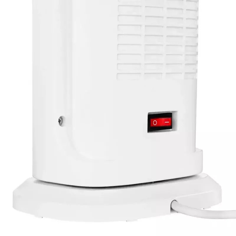 Aquecedor elétrico cerâmico NOVEEN PTC2000 — 2000 W, termostato ajustável, ecrã LED, temporizador, comando, branco
