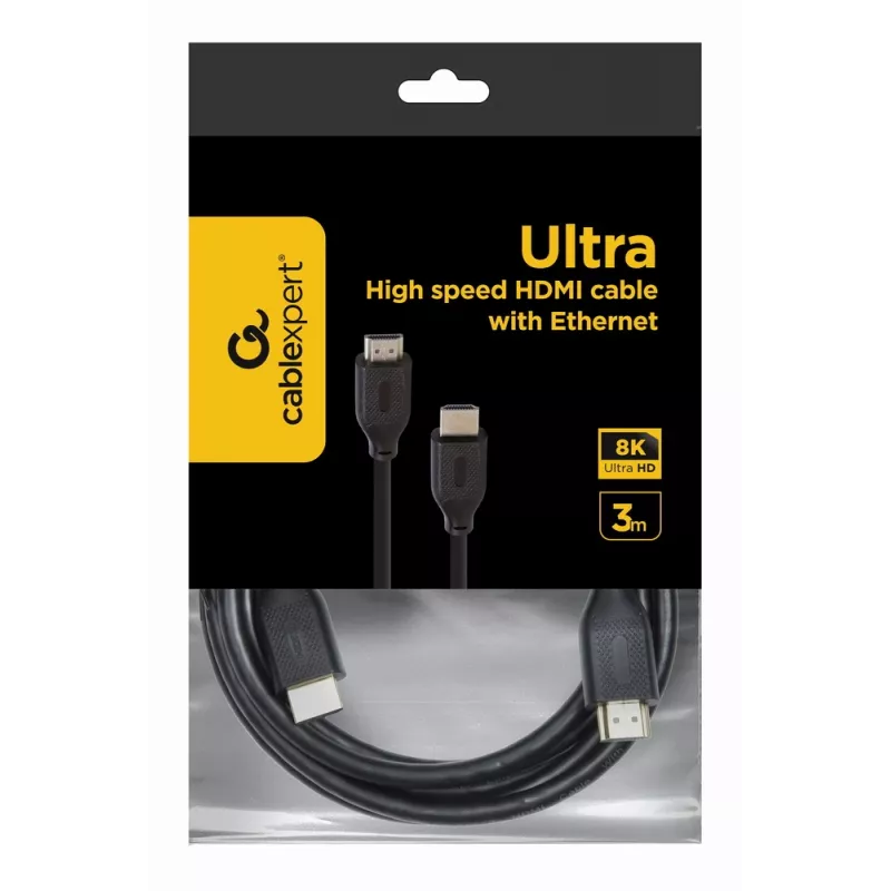 Cabo HDMI Ultra High Speed com Ethernet GEMBIRD - 8K Select Series - 3 m