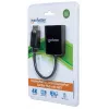 Manhattan divisor DisplayPort 1.2 com 2 portas DisplayPort 1.2 e MST, 4K@30Hz, alimentado por USB-A, função de videowall, preto, MST = Multi-Stream Transport, 3 anos de garantia