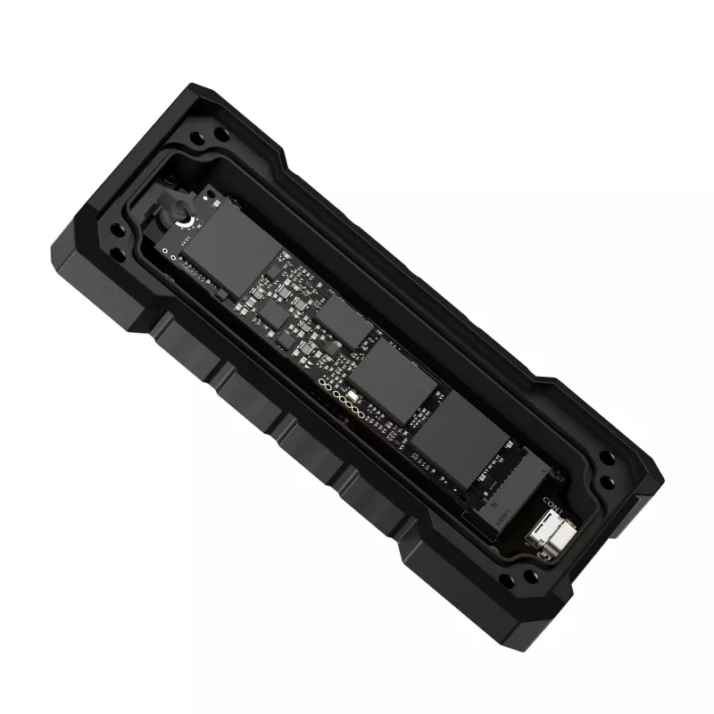 Caixa para SSD ASUS TUF Gaming A2 preta para M.2 PCIe / SATA, USB 3.2 Gen 2x2 20 Gbit/s, até 4 TB, alumínio, IP68