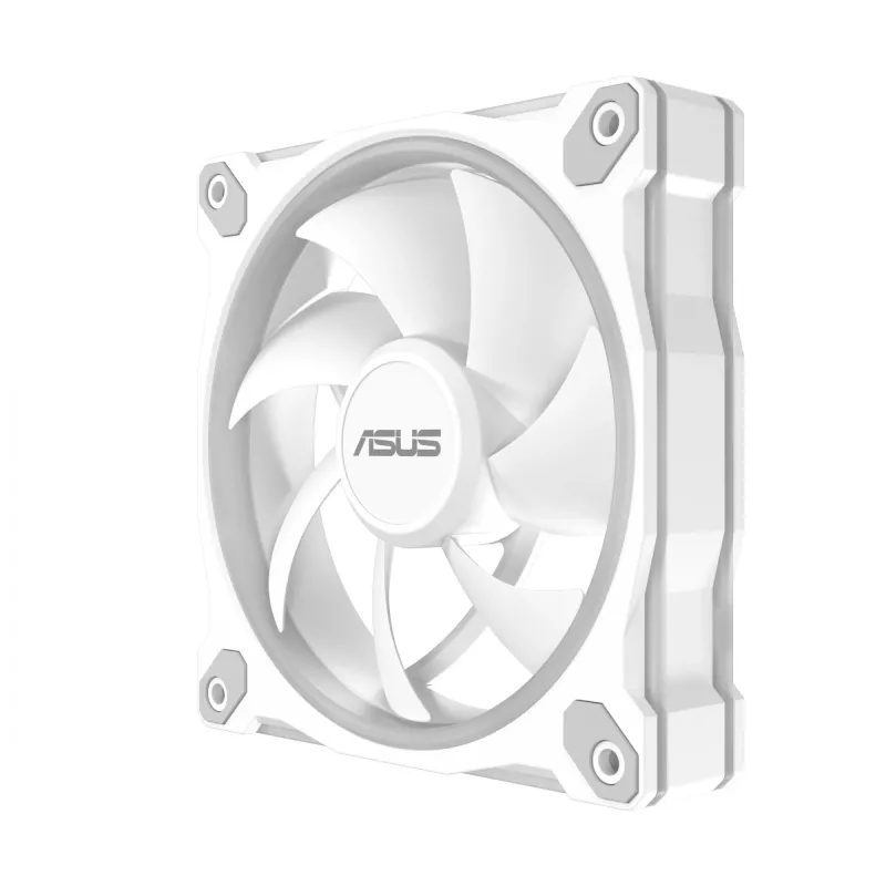 Ventoinha para caixa ASUS Prime MR120 ARGB branca 120 mm, 1600 rpm, PWM, rolamento deslizante, 58 CFM