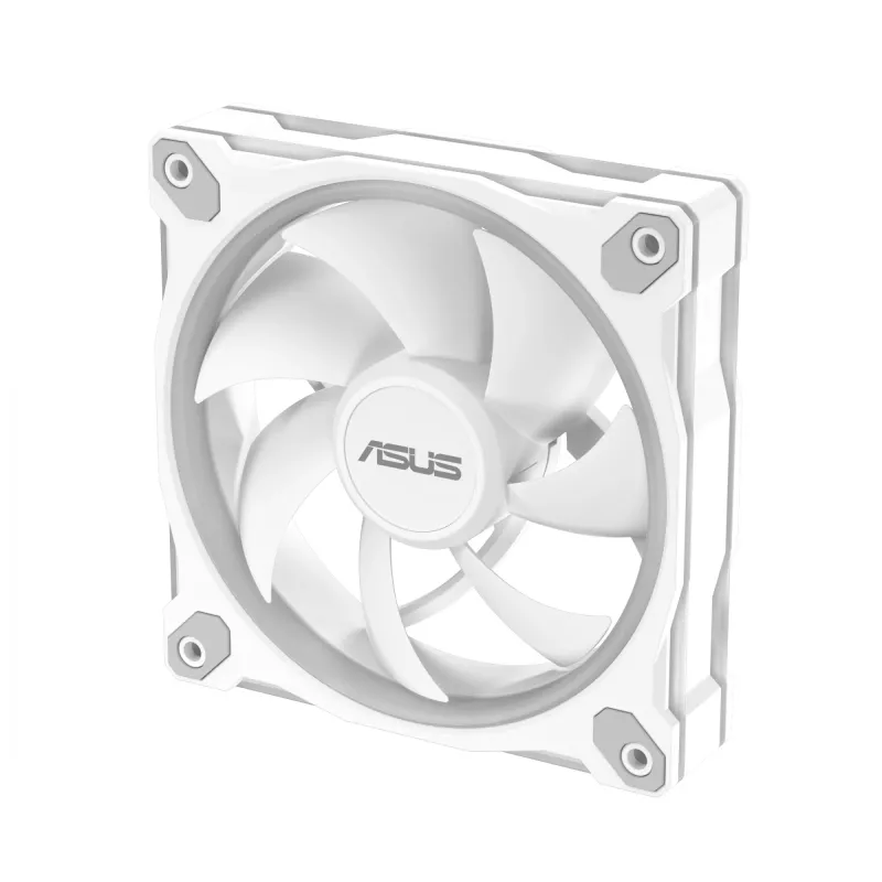 Ventoinha para caixa ASUS Prime MR120 ARGB branca 120 mm, 1600 rpm, PWM, rolamento deslizante, 58 CFM